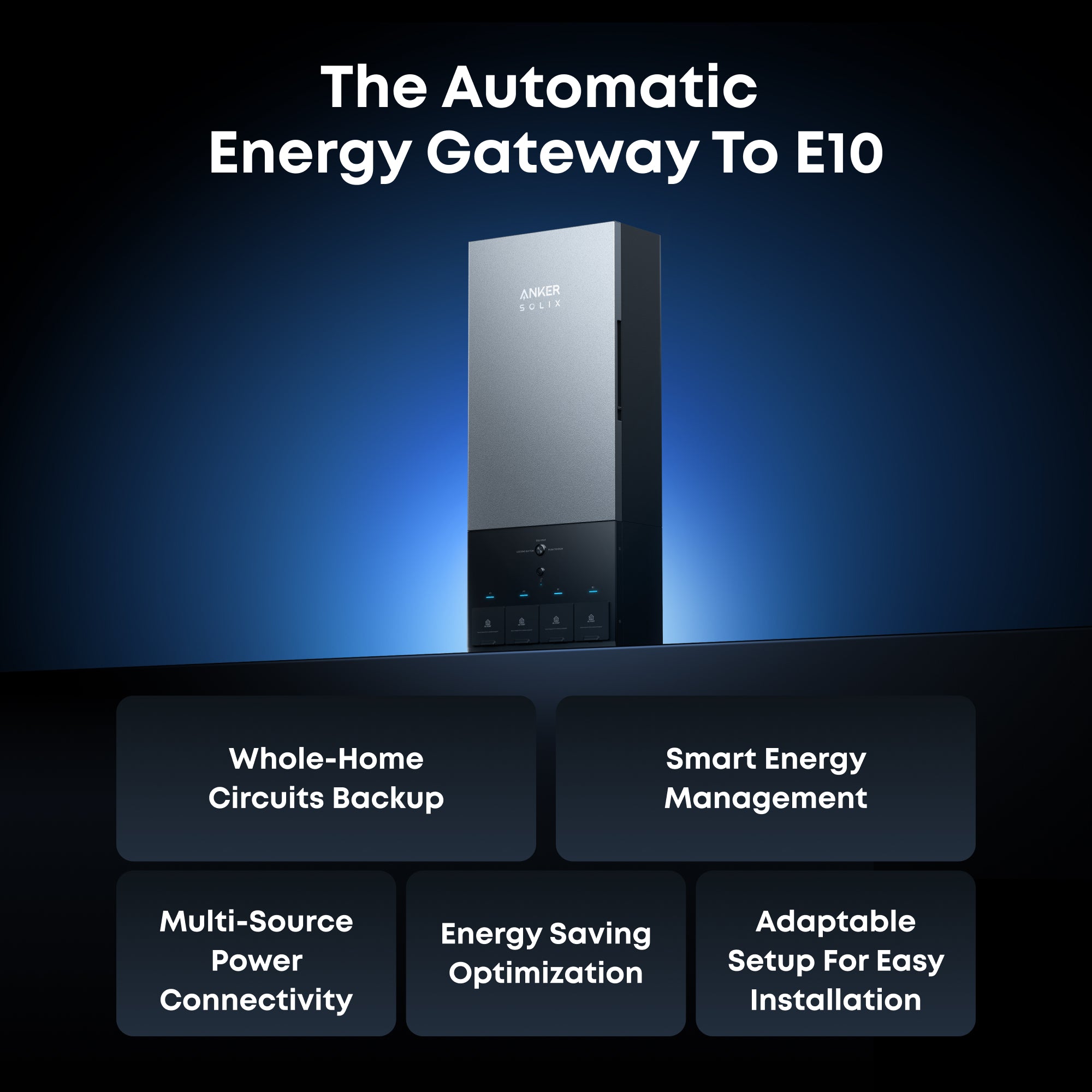 Anker AX170J40 Power Dock for E10 Automatic Backup Kit | 10-30kW Turbo Output | Smart Grid & Storm-Guard - Image 2