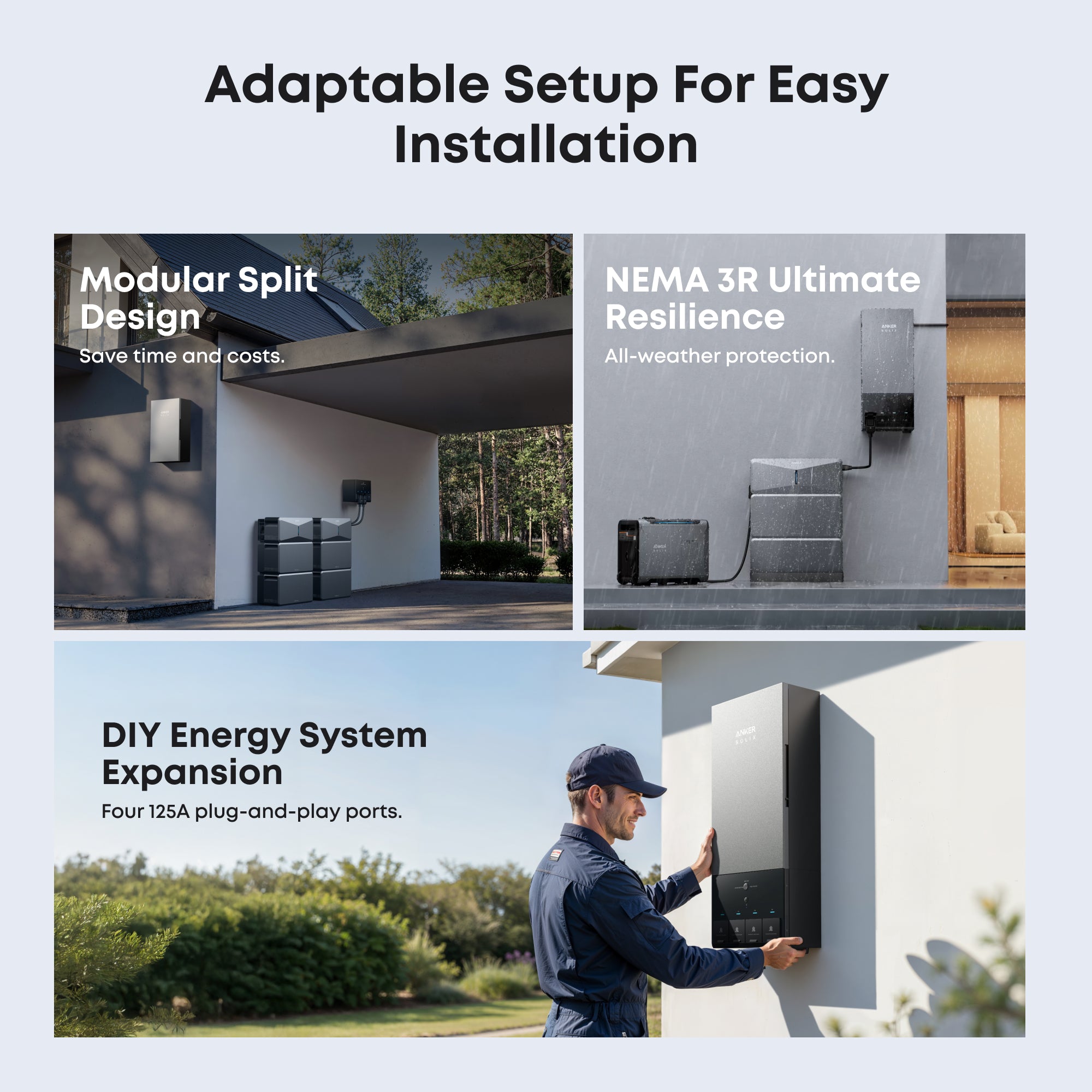 Anker AX170J40 Power Dock for E10 Automatic Backup Kit | 10-30kW Turbo Output | Smart Grid & Storm-Guard - Image 8