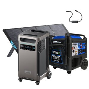 Duromax XP9500iH and Anker F3800Plus+PS400+240V Generator Adapter with Transfer Swtich Bundle