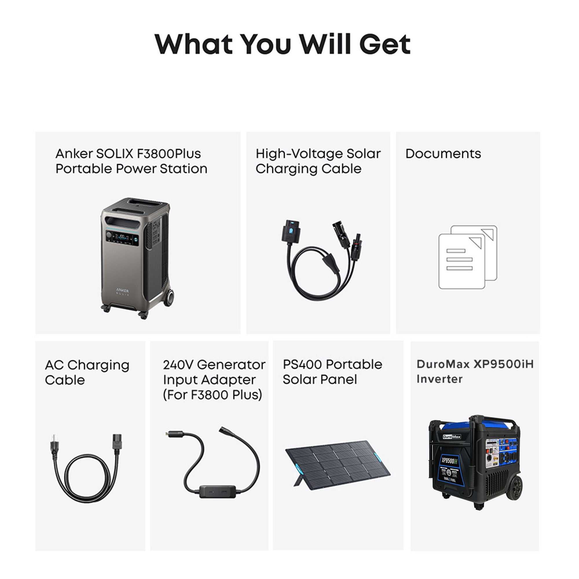 Duromax XP9500iH and Anker F3800Plus+PS400+240V Generator Adapter with Transfer Swtich Bundle - Image 2