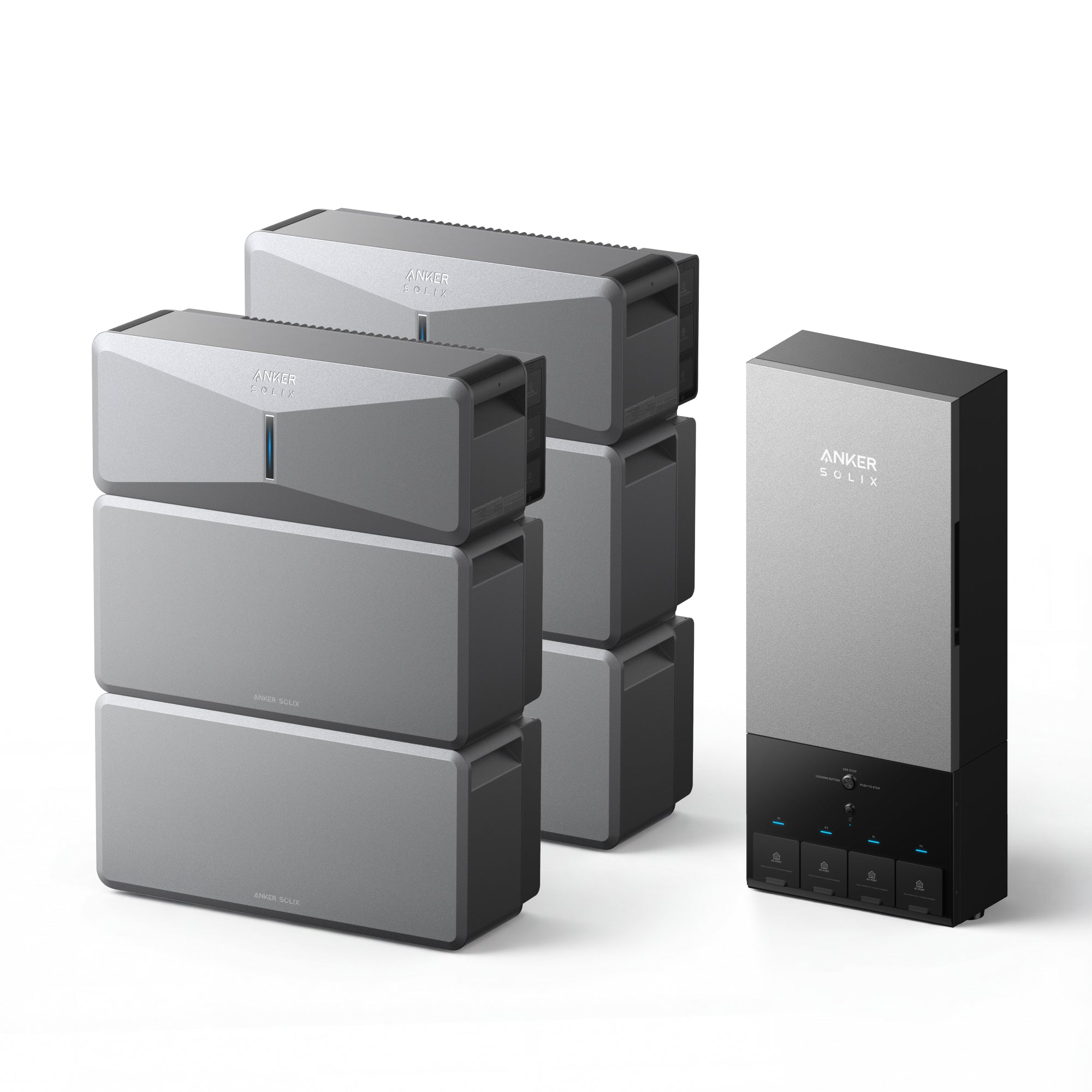 Anker B17E114D 2-Set E10 Automatic Backup Kits | 24kWh LiFePO4 Battery | 10-30kW Turbo Output | Smart Grid & Storm-Guard