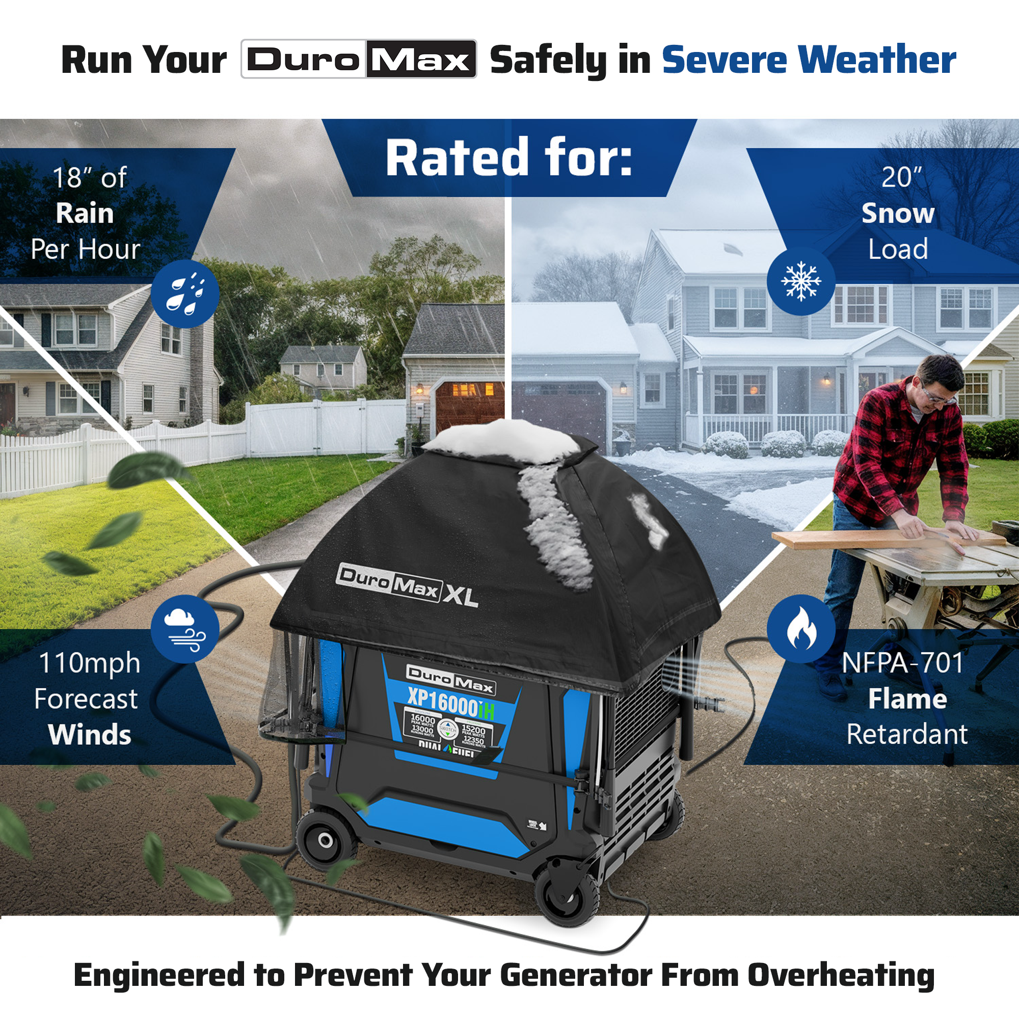 DuroMax DMX-GTV-XL Inverter Generator Tent All Weather Cover Kit - XL - Image 3