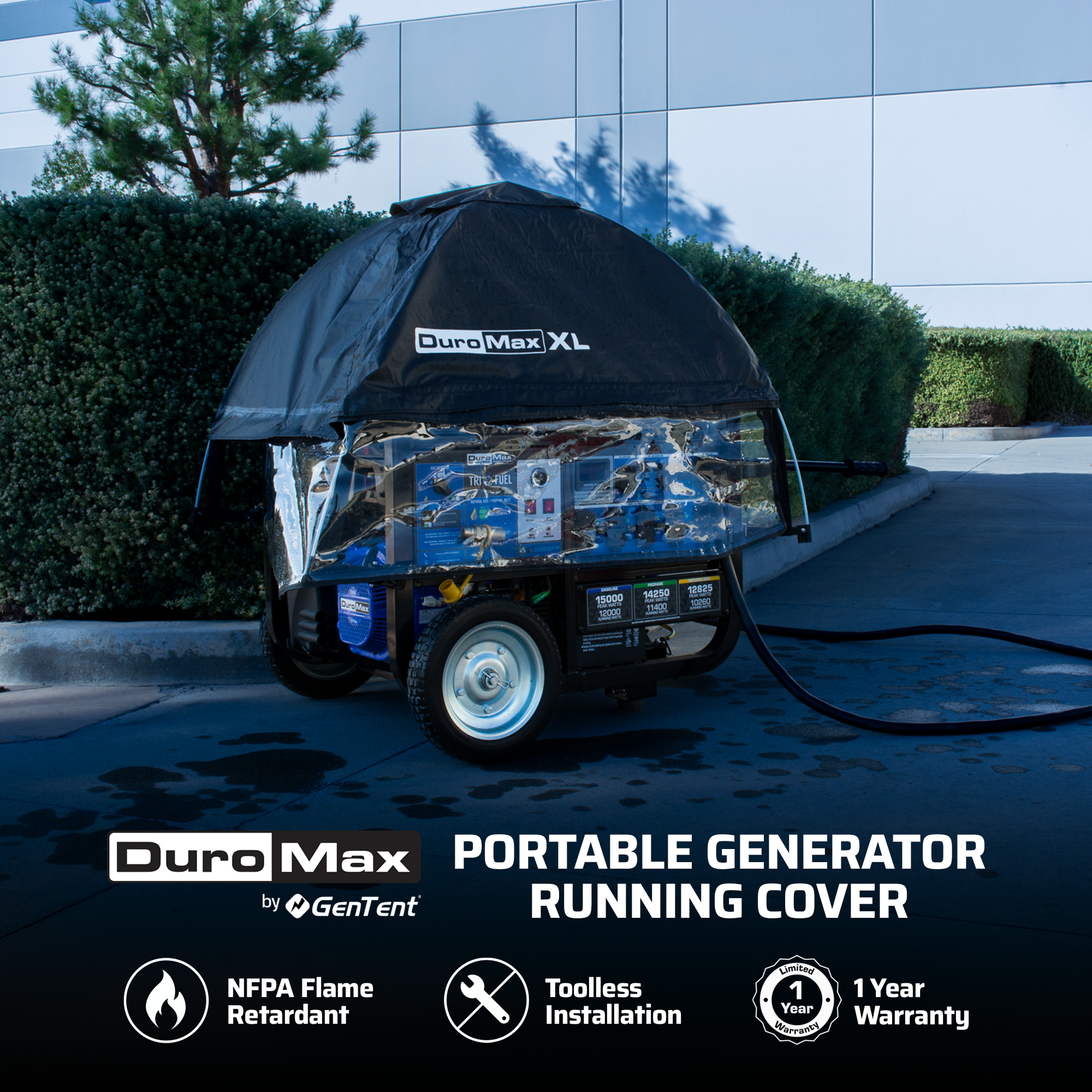 DuroMax DMX-GTX-XL Open Frame Generator Tent All Weather Cover Kit - XL - Image 2