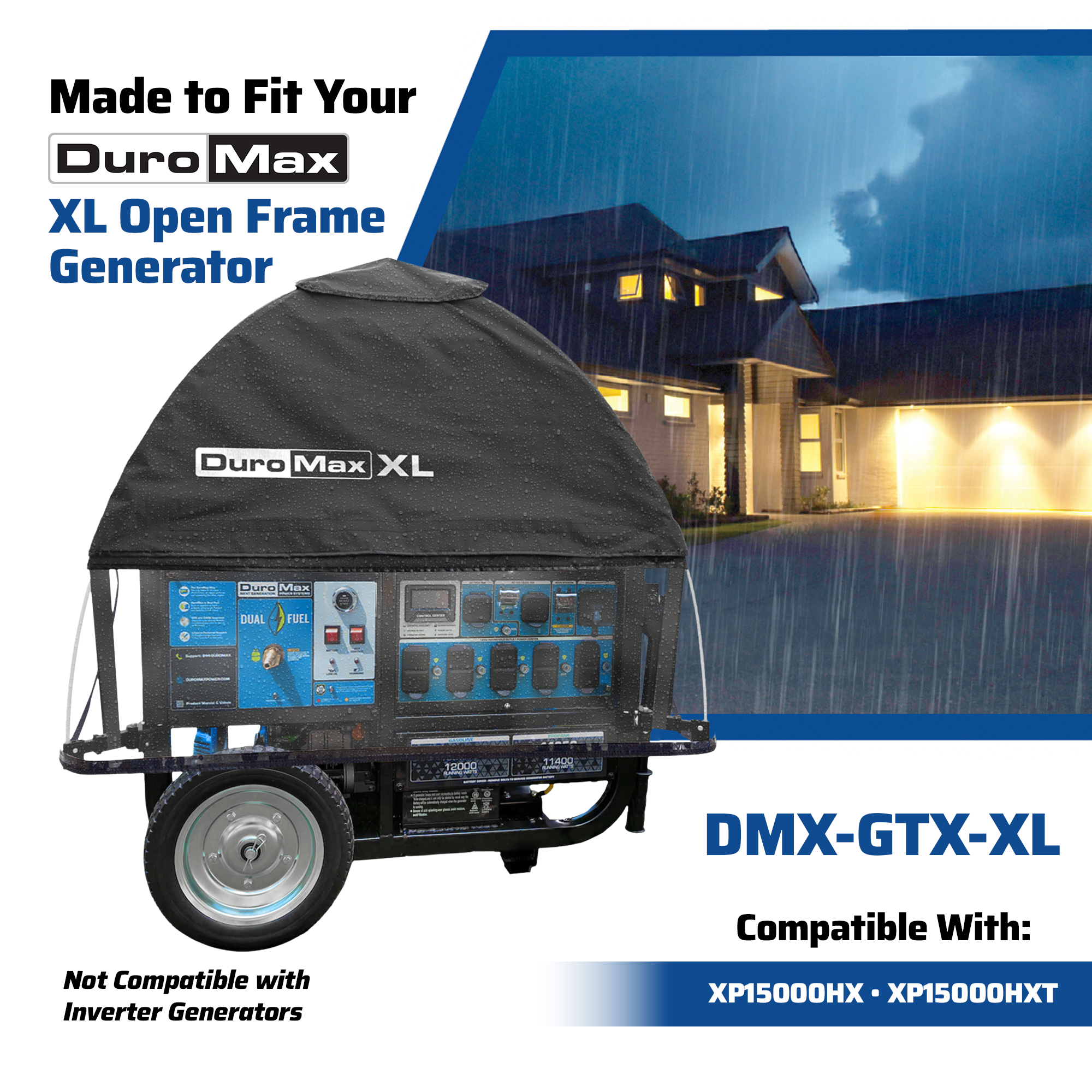 DuroMax DMX-GTX-XL Open Frame Generator Tent All Weather Cover Kit - XL - Image 7