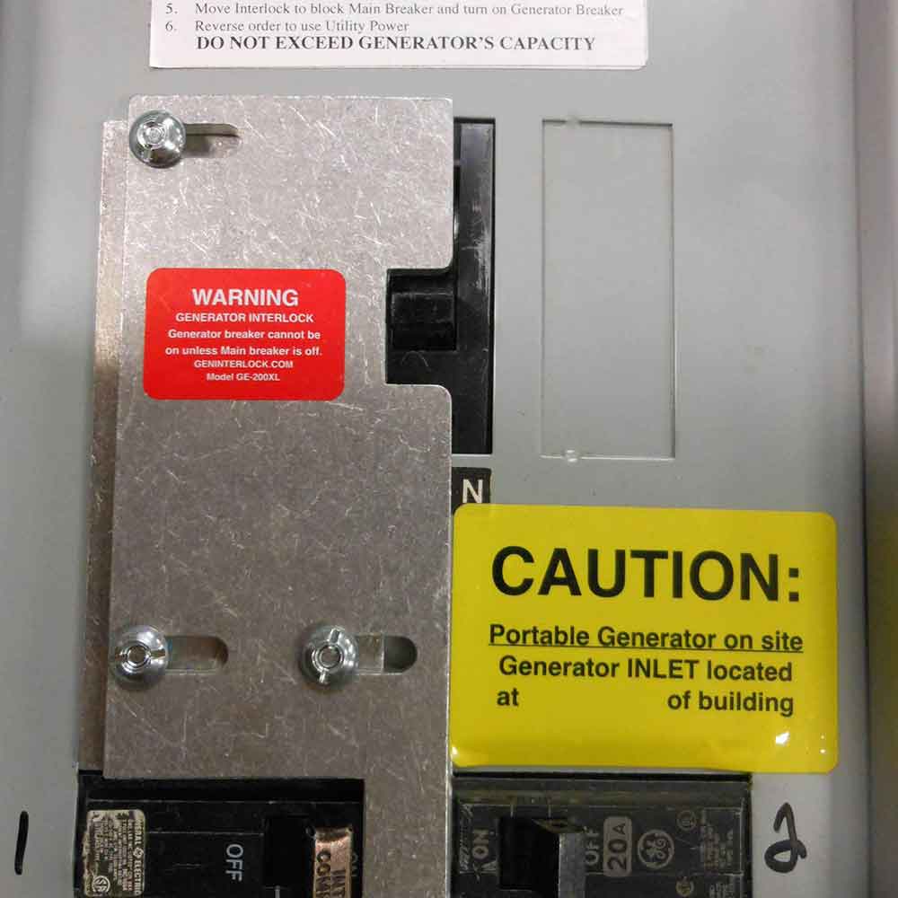 GenInterlock GE-200VL Generator Interlock Kit Breaker Panel 150/200 Amp Panels General Electric Vertical - Image 3