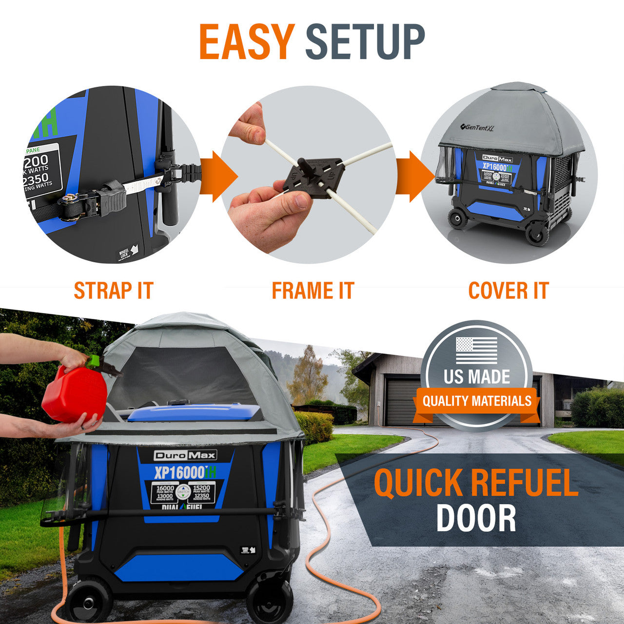 GenTent GTXICSMEBK XL Extreme Inverter Kit Ultimate All-Weather Use - Black - Image 4