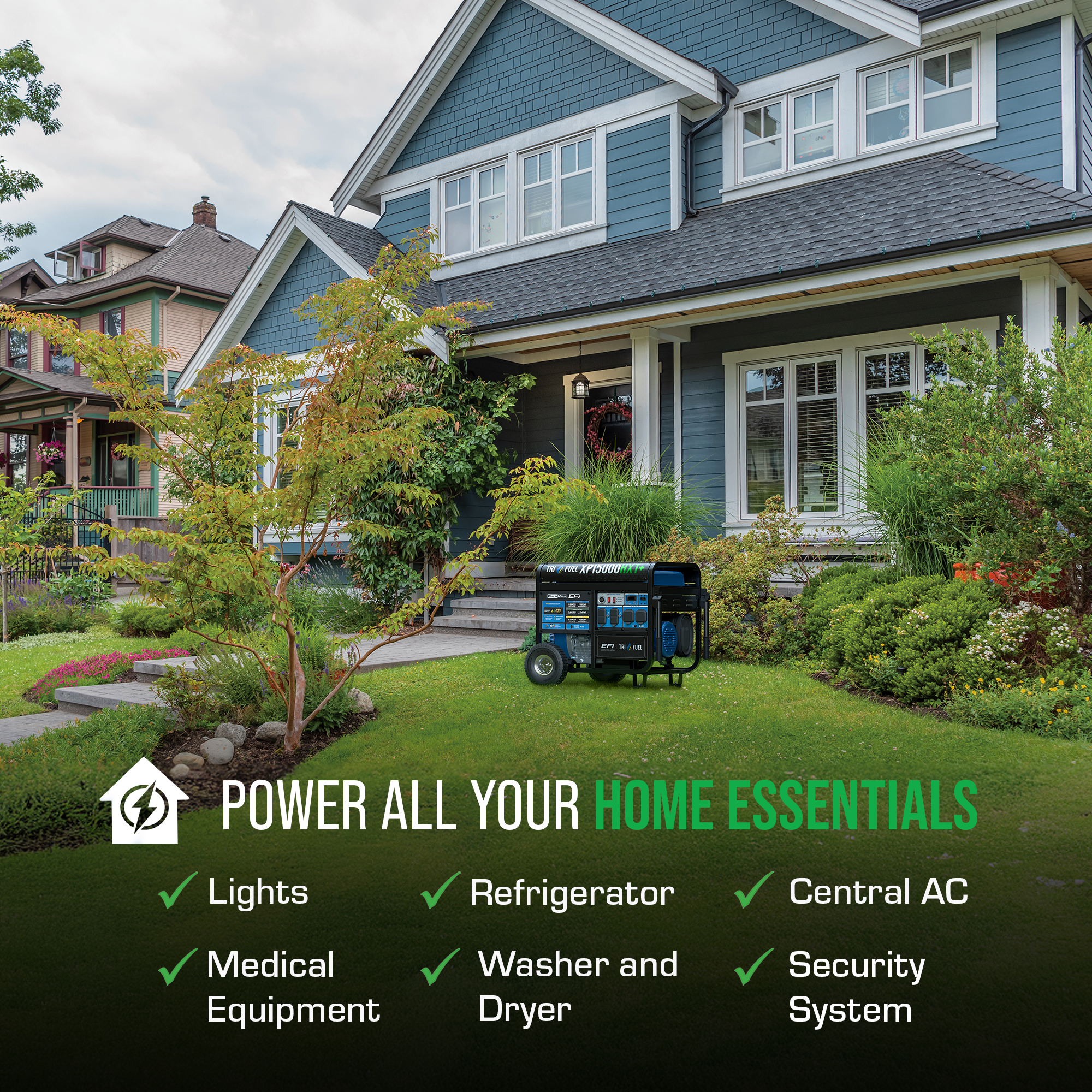 DuroMax XP15000HXT+ 15,000 Watt Electric Start Tri Fuel EFI Portable Generator - Image 6