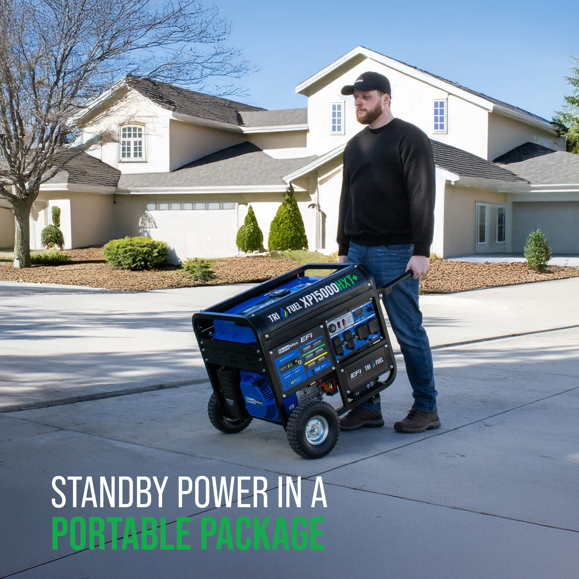 DuroMax XP15000HXT+ 15,000 Watt Electric Start Tri Fuel EFI Portable Generator - Image 10