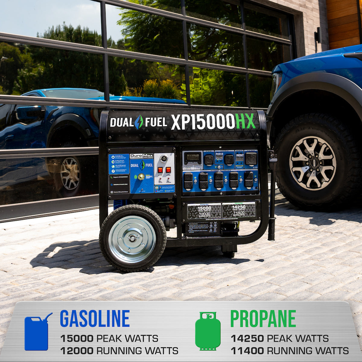 DuroMax XP15000HX 15,000 Watt Electric Start Dual Fuel Portable Generator - Image 3