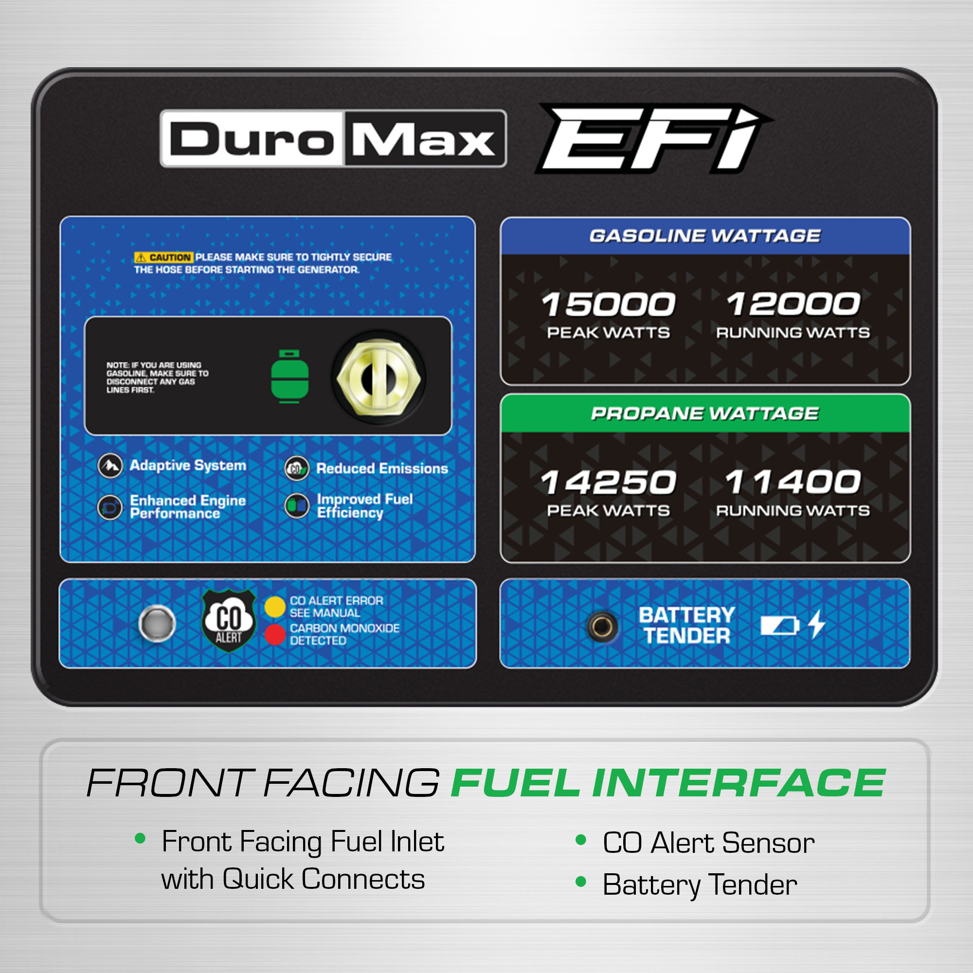 DuroMax XP15000HX+ 15,000W Electric Start Dual Fuel EFI Portable Generator - Image 7