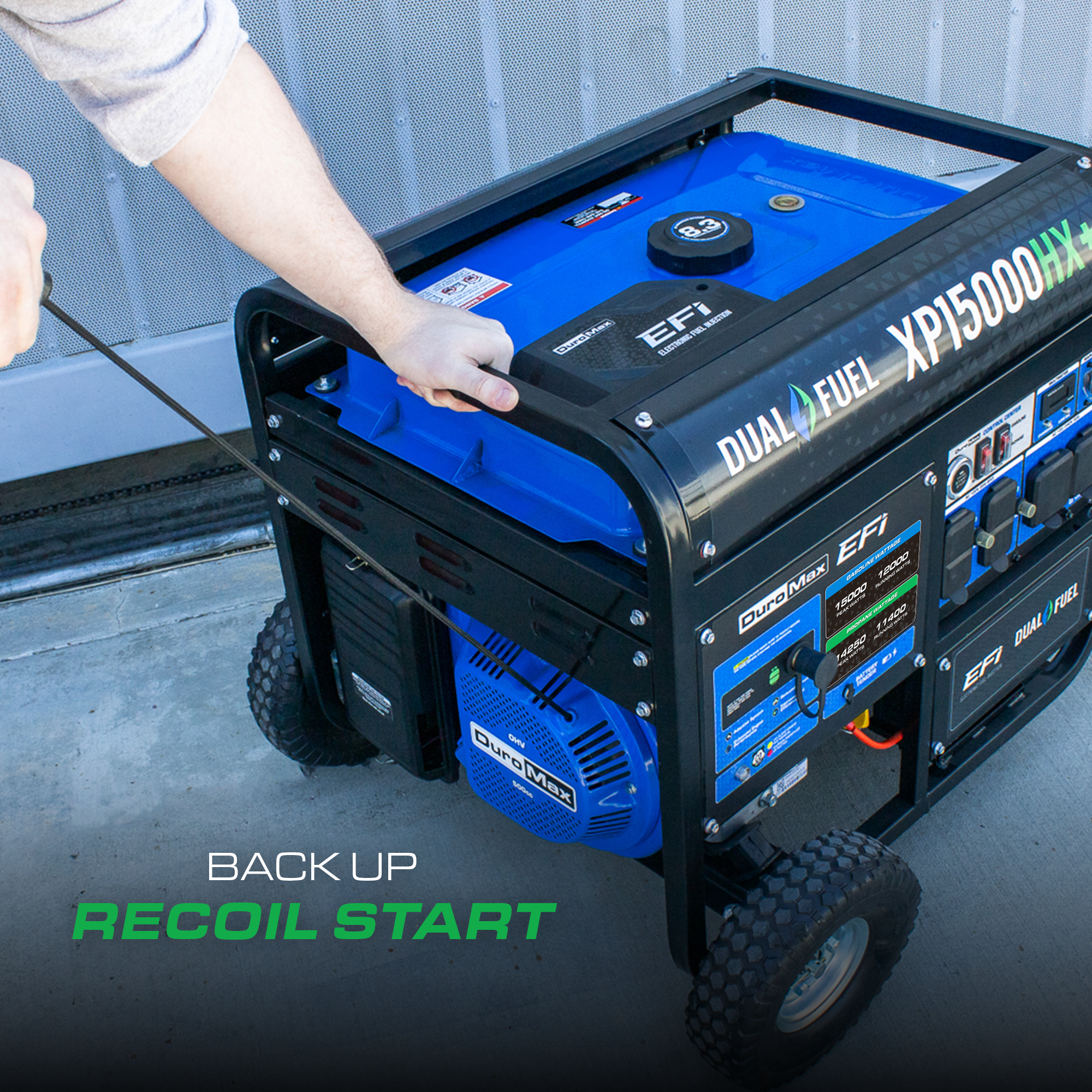DuroMax XP15000HX+ 15,000W Electric Start Dual Fuel EFI Portable Generator - Image 14