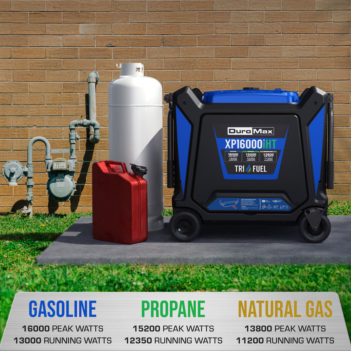 DuroMax XP16000iHT 16,000 Watt Tri Fuel Portable Inverter Generator - Quiet, Low THD - Image 3