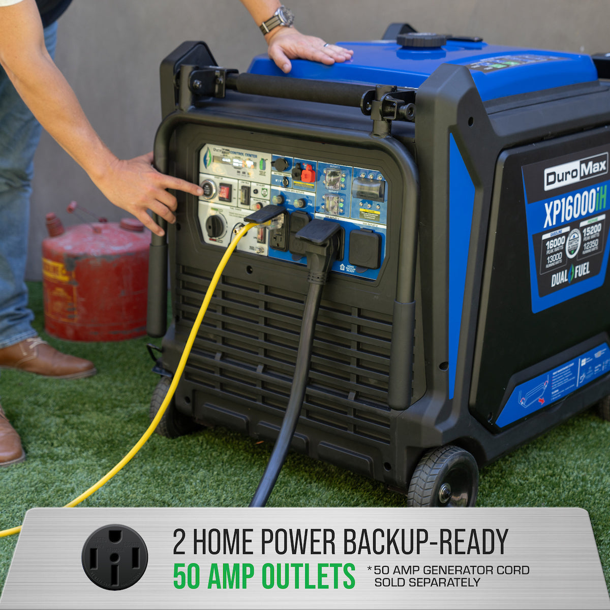 DuroMax XP16000iH 16,000 Watt Dual Fuel Portable Inverter Generator - Quiet, Low THD - Image 6