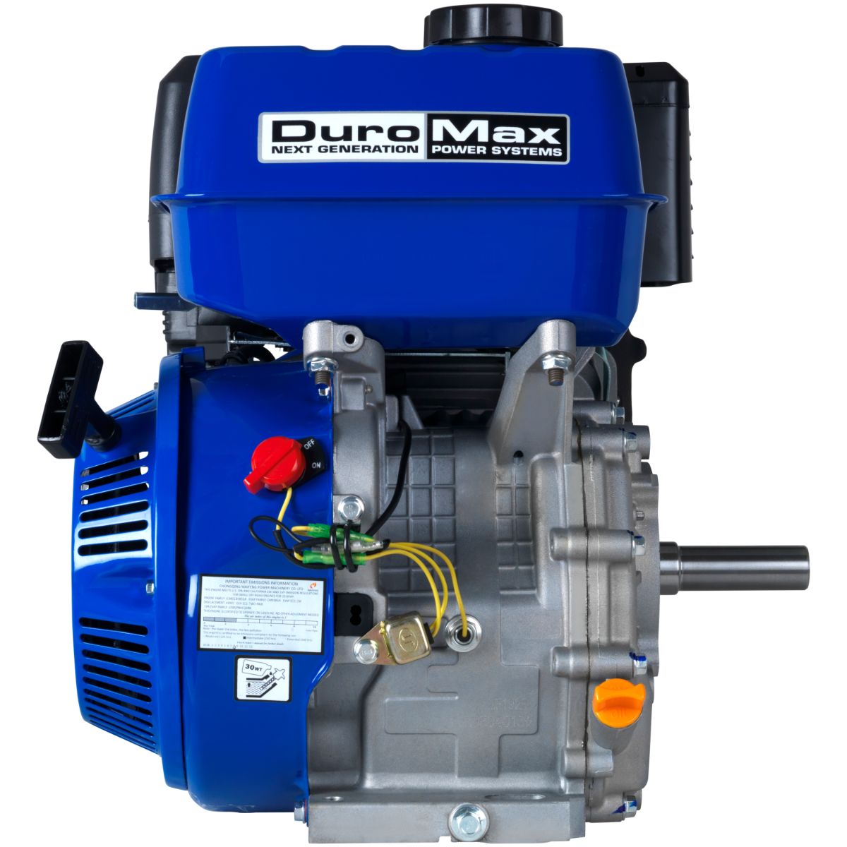 DuroMax XP18HP 439cc 3600 RPM 1" Recoil Start Horizontal Gas Powered Engine - Image 3