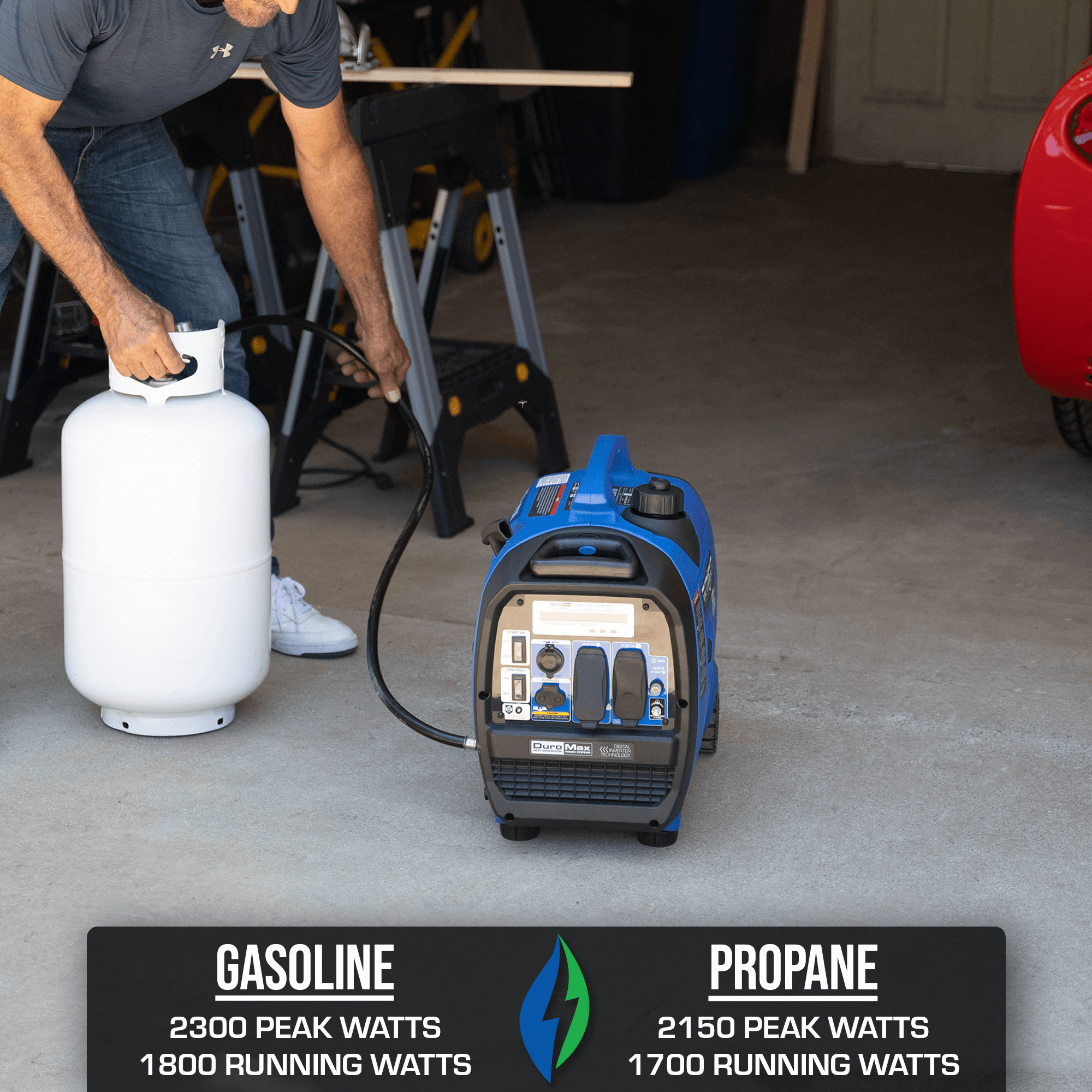 DuroMax XP2300iH 2,300 Watt Portable Dual Fuel Inverter Generator - Quiet, Low THD - Image 4