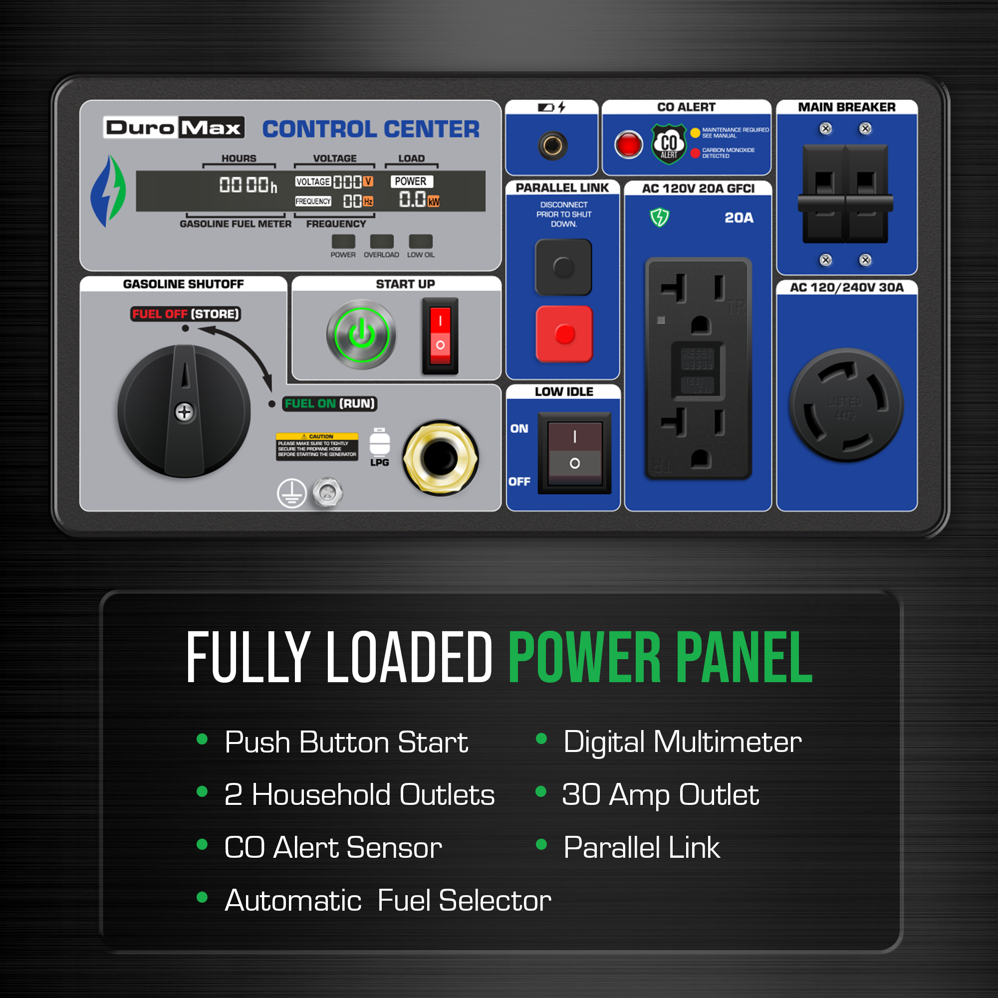 DuroMax XP7000iH 7,000 Watt Portable Dual Fuel Inverter Generator - Quiet, Low THD - Image 5